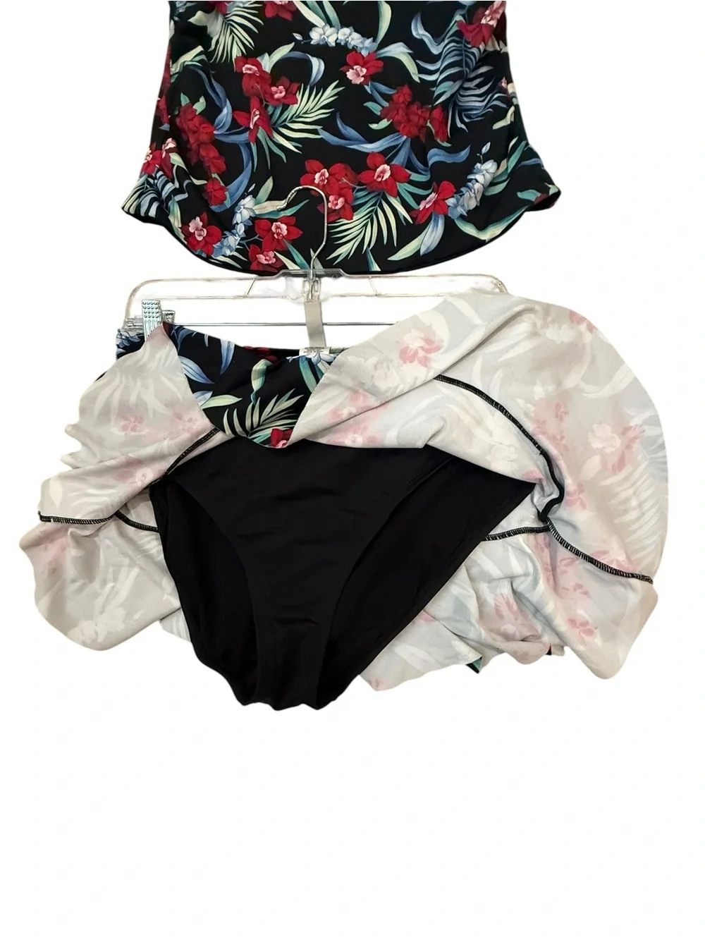Tommy Bahama tankini swim set with matching cover up Midnight Orchid Reversible